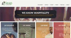 Desktop Screenshot of leaphospitality.com
